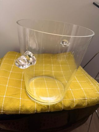 Cubitera hielera champanera cristal vintage