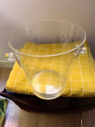 Cubitera hielera champanera cristal vintage