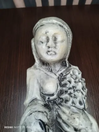 GEISHA FIGURA JAPONESA VINTAGE MARMOL