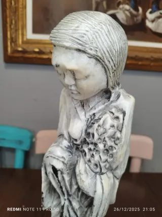 GEISHA FIGURA JAPONESA VINTAGE MARMOL