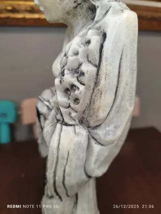 GEISHA FIGURA JAPONESA VINTAGE MARMOL