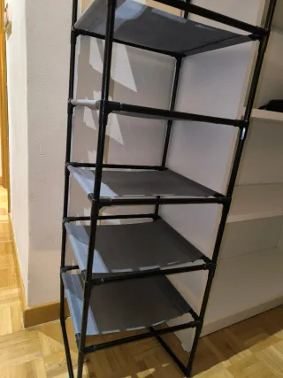 Zapatero Estantería Metálica y Tela