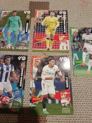 Lote 5 cromos fútbol Panini