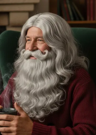 Peluca Rey Mago Gris