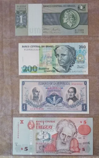 Lote 36 Billetes Mundo Antiguos y Modernos