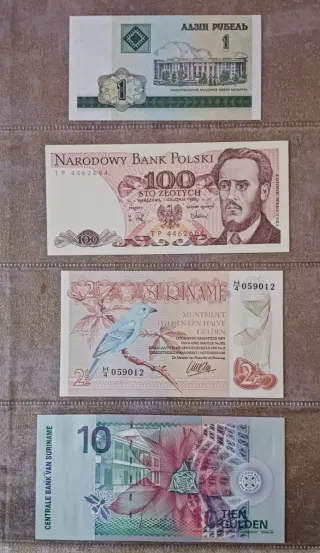 Lote 36 Billetes Mundo Antiguos y Modernos