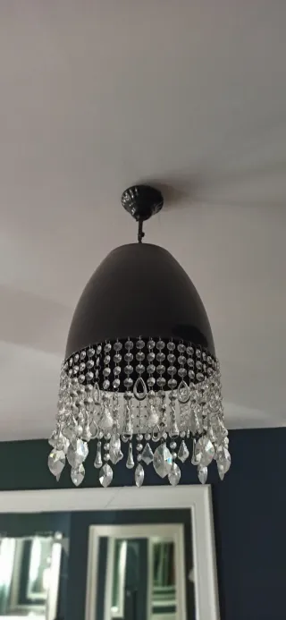 2 Lámparas Rococó Cristal Metal.