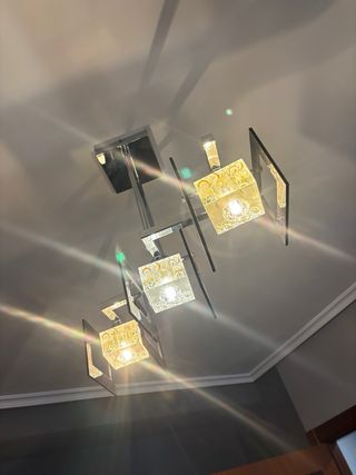 Lámpara de techo moderna cristal y metal