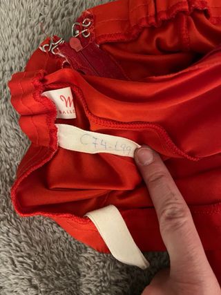 Falda ensayo baile flamenco roja