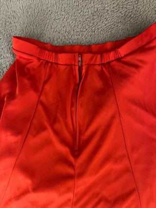 Falda ensayo baile flamenco roja