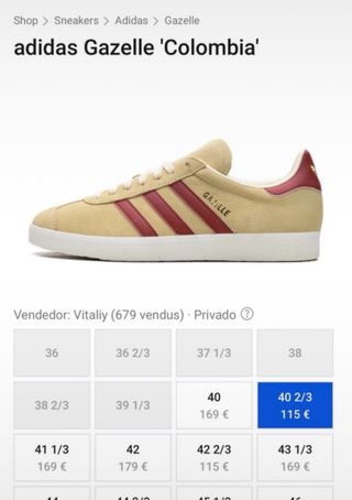 Zapatillas Adidas Gazelle Colombia