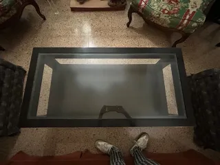 Mesa de centro madera y cristal