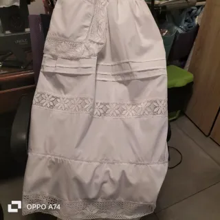 Enagua Fallera Blanca con Encaje