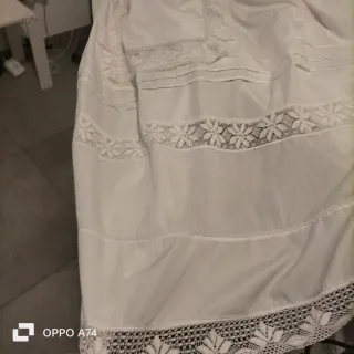 Enagua Fallera Blanca con Encaje