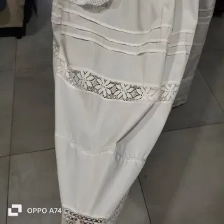 Enagua Fallera Blanca con Encaje