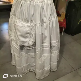 Enagua Fallera Blanca con Encaje