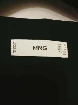 Vestido Mango corto negro con brillos