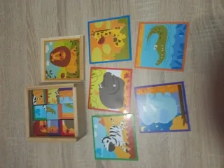6 Puzzles de Animales en Cubos