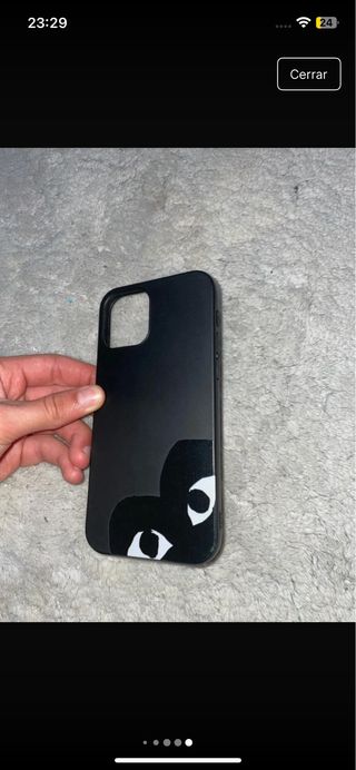 Funda iPhone 12/12 Pro Negra Corazón