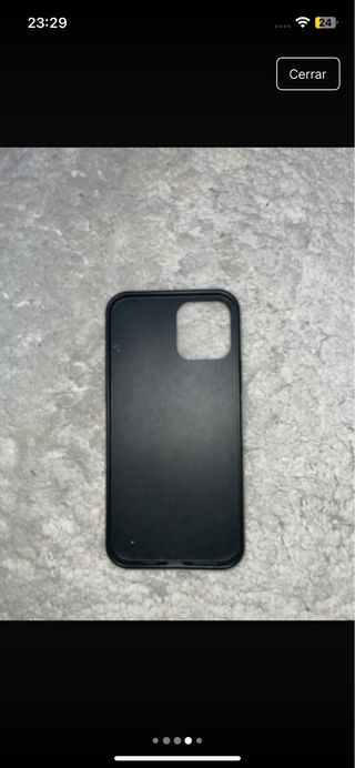 Funda iPhone 12/12 Pro Negra Corazón