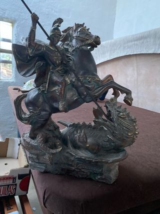 Figura San Jorge y Dragón Bronce