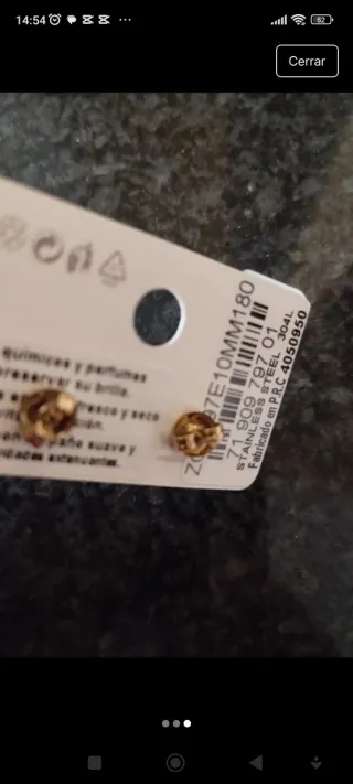 Pendientes VIE OR Acero Inoxidable Dorados