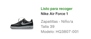 Nike Air Force 1 Zapatillas Negras y Plateadas