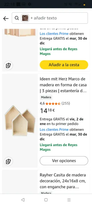 Marcos madera casa 3 piezas