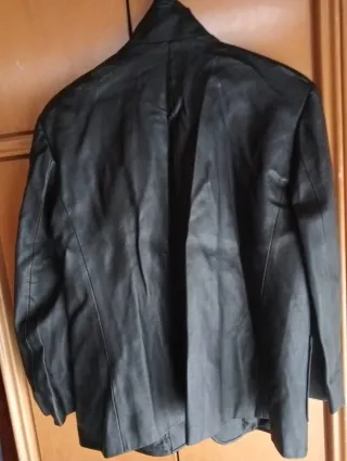 Cazadora de cuero negra Talla 3XL