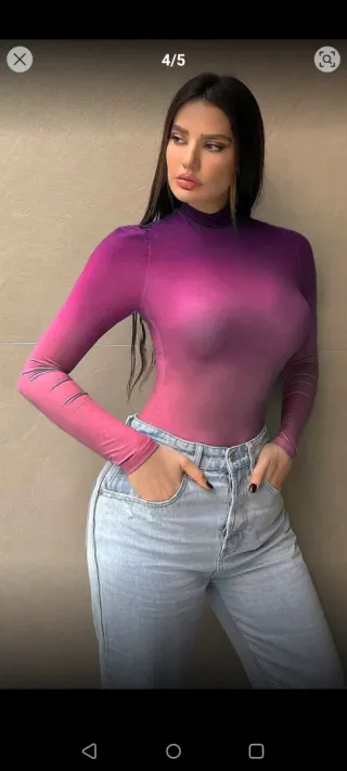 Body S/M degradado rosa y morado