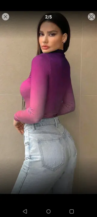 Body S/M degradado rosa y morado