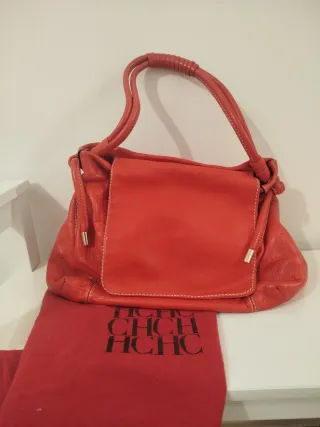 Bolso Carolina Herrera Rojo Piel