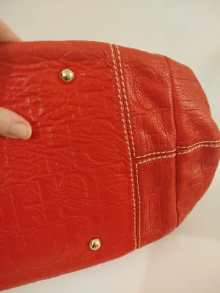 Bolso Carolina Herrera Rojo Piel