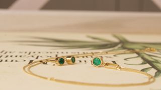 Conjunto oro 18ct esmeralda certificada