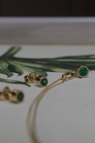 Conjunto oro 18ct esmeralda certificada