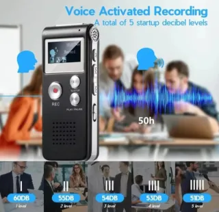 Mini Grabadora de Voz Digital 8GB Activada por Voz