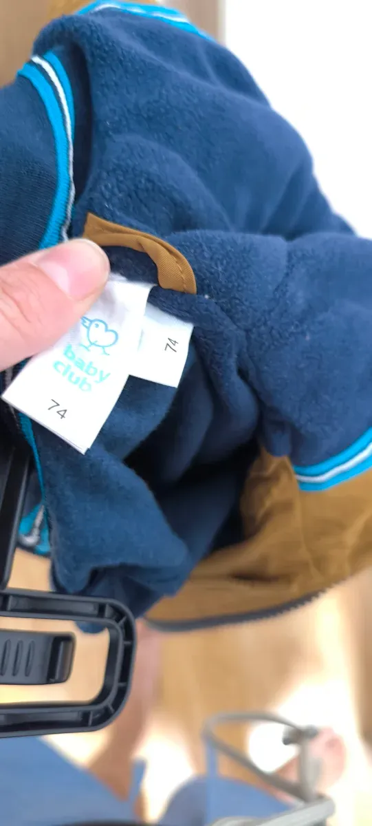 Chaqueta bebé ancla azul 2 en 1, talla 9-12 meses