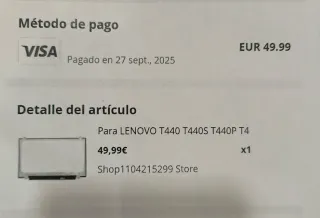Pantalla Lenovo T440 15.6