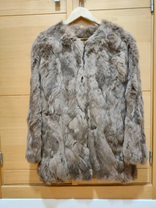 Abrigo 3/4 pelo marrón natural