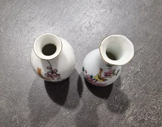 Coppia vasi porcellana cinesi vintage fiori