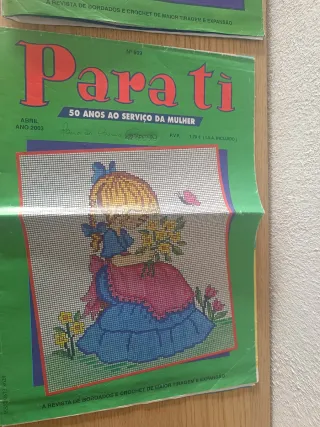 2 Revistas antigas Para Ti - Bordados e Crochê