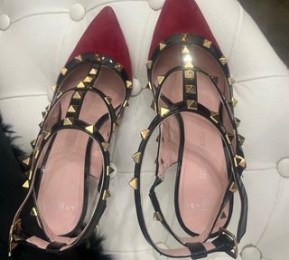 Zapatos ANGARI Tacon Tachuelas Rojo