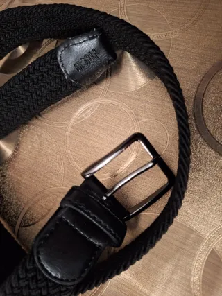 Cinturón elástico trenzado con hebilla