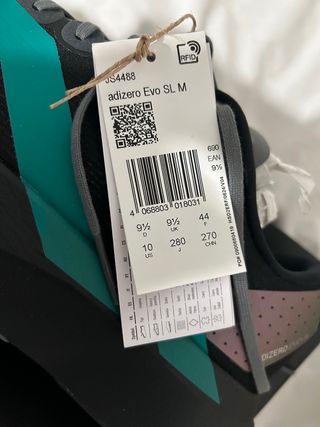 Adidas adizero EVO sl Negro/Verde Azulado Talla 44