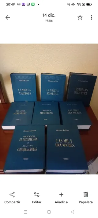 Colección libros "El Arco de Eros" 8 Tomos