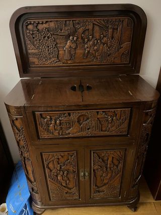 Mueble Bar Madera Tallado