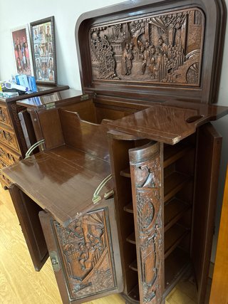 Mueble Bar Madera Tallado
