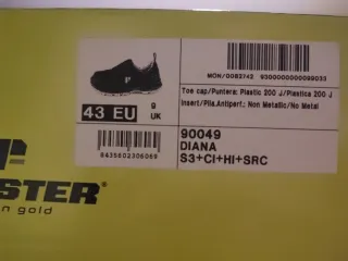 Zapatos seguridad POSSTER sin cordones T43