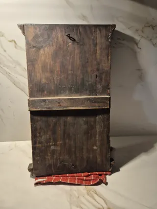 Tríptico religioso antiguo madera