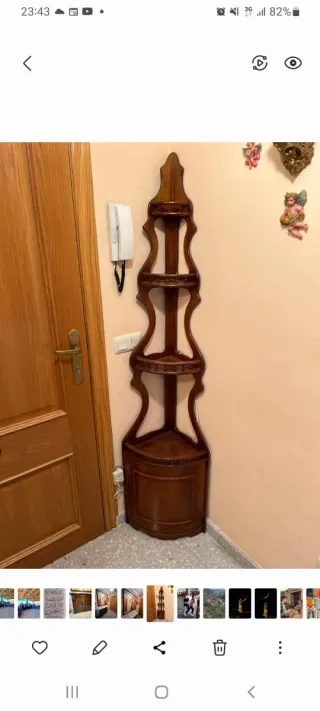 Mueble esquinero de madera